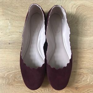 Chloe Lauren Scalloped flats - size 39